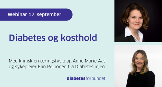 Webinar om diabetes og kosthold