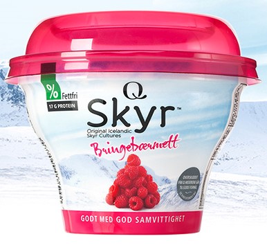 Skyr bringebærmett